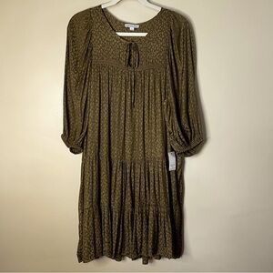 Green  boho style dress size L from Ophelia Roe.